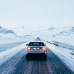 Image of car on icy road